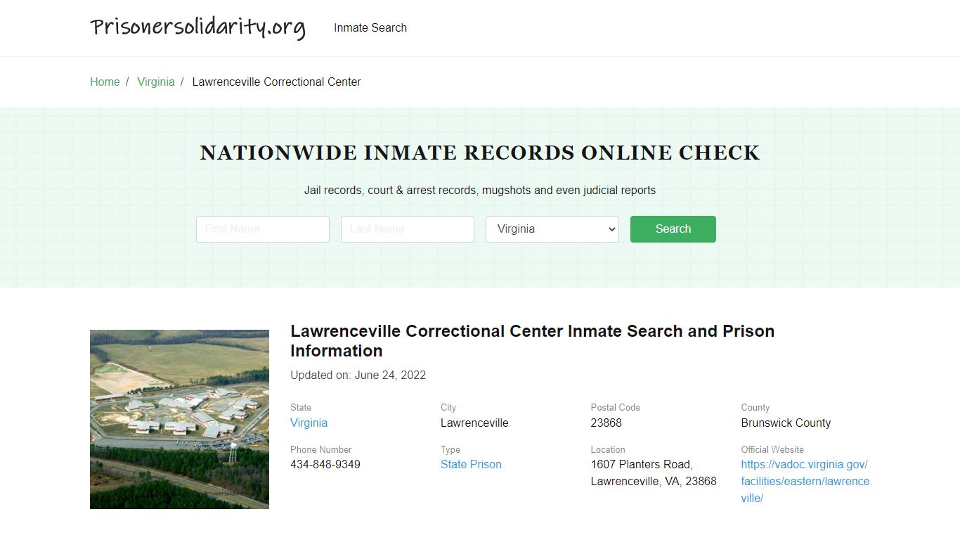 Lawrenceville Correctional Center Inmate Search, Visitation, Phone no ...
