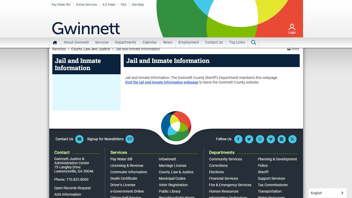 Jail and Inmate Information - Gwinnett | Gwinnett County