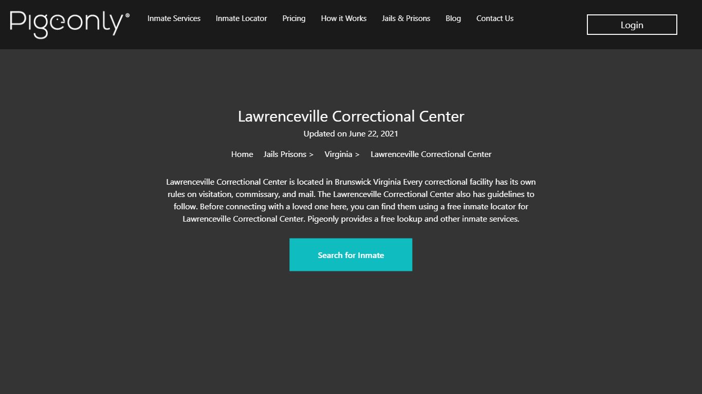 Lawrenceville Correctional Center Inmate Lookup | Virginia